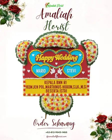 Papan Bunga Pernikahan Bolakme